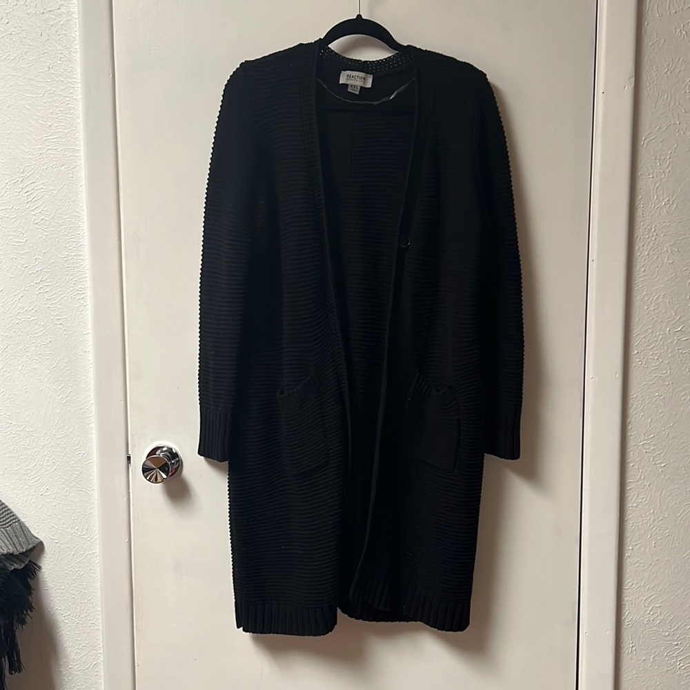Kenneth Cole Reaction Black Duster. Size XXL. NWT.